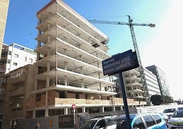 Viviendas en construcción en Málaga.