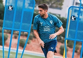 Édgar durante un entrenamiento
