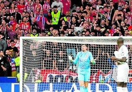 Imagen de la portería defendida por el Real Madrid.