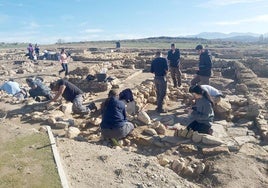 Excavación última en las viviendas del 'oppidum' de Puente Tablas, a las afueras de Jaén.