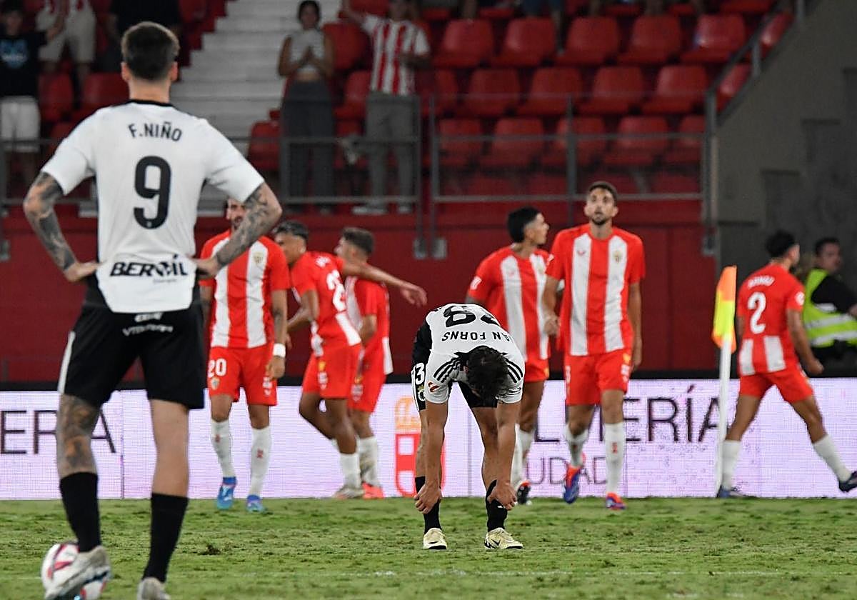 Édgar durante el partido contra el Burgos