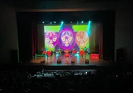 El grupo Pica Pica, durante la presentación de su nuevo espectáculo ¡Hola Caracola!