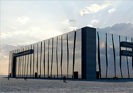 Recreación del futuro edificio que contendrá el acelerador de partículas de Granada.