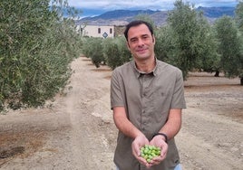 Antonio Velasco en su olivar.