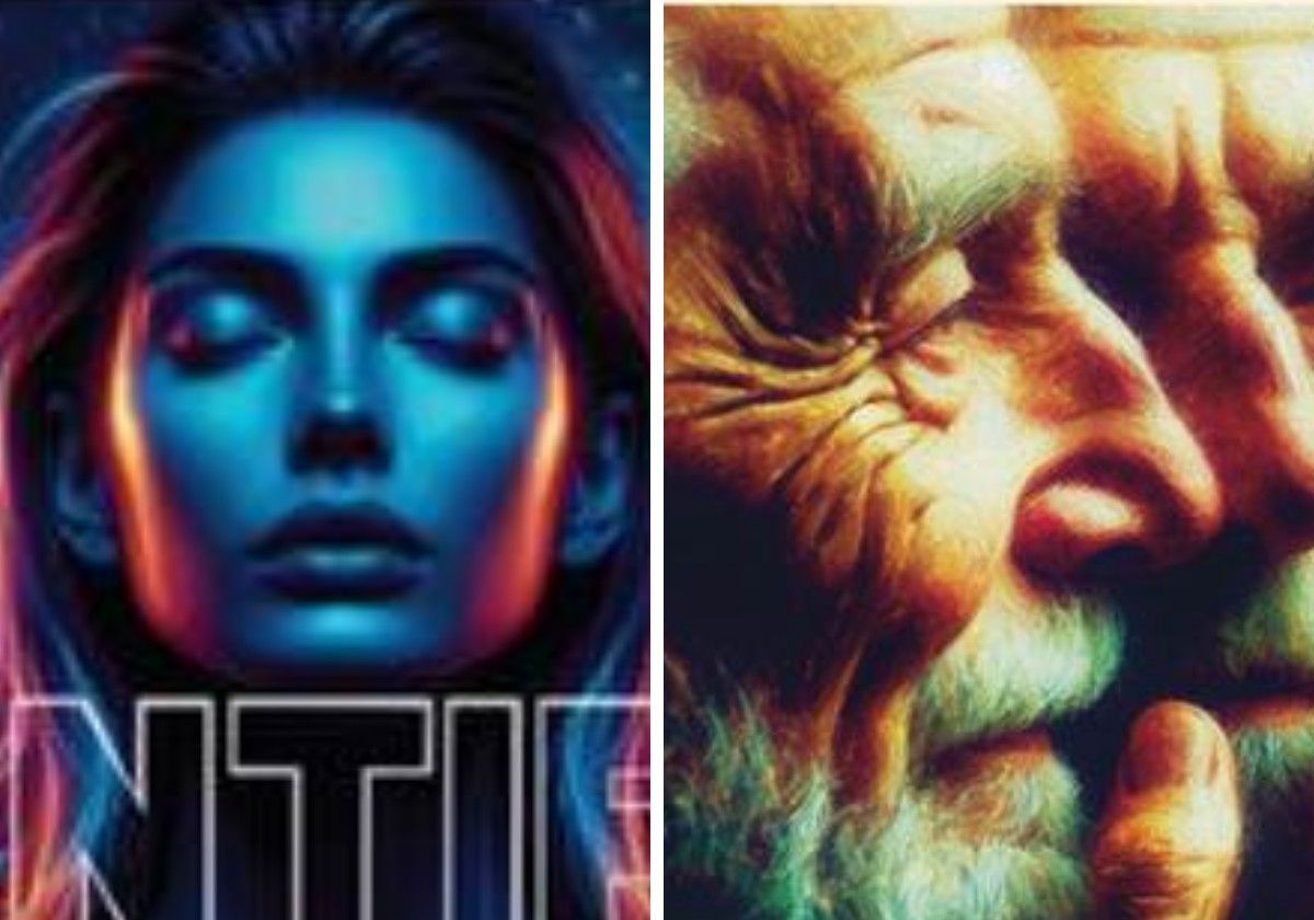 Detalles de las obras 'Sentir-me' y 'It´s my time', preseleccionadas para el concurso.