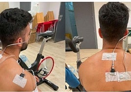 Un voluntario en una de las pruebas realizadas por el investigador.