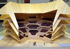 Maqueta del proyecto Granatum, de Kengo Kuma, planteado en su día como el gran teatro de Granada.