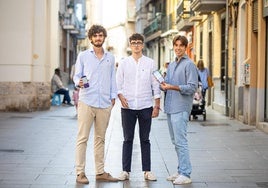 Los jóvenes emprendedores Enrique Fernández, Javier Fernández y Eduardo Mateos