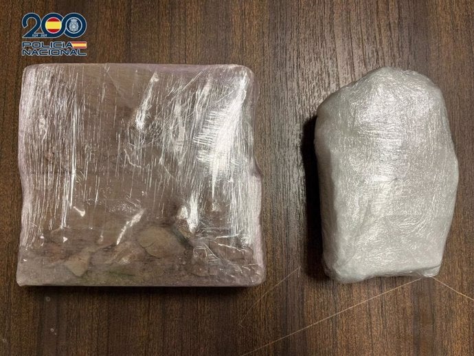 Paquetes de droga intervenidos por la Policía Nacional en Andújar.