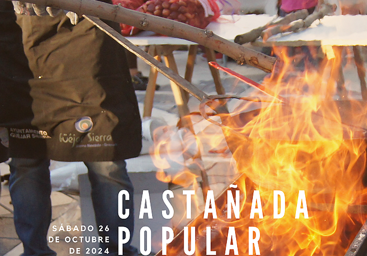 Castañada popular en Güéjar Sierra para promocionar sus productos de otoño