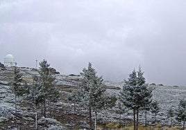 Calar Alto se tiñe de blanco con la primera gran nevada del año