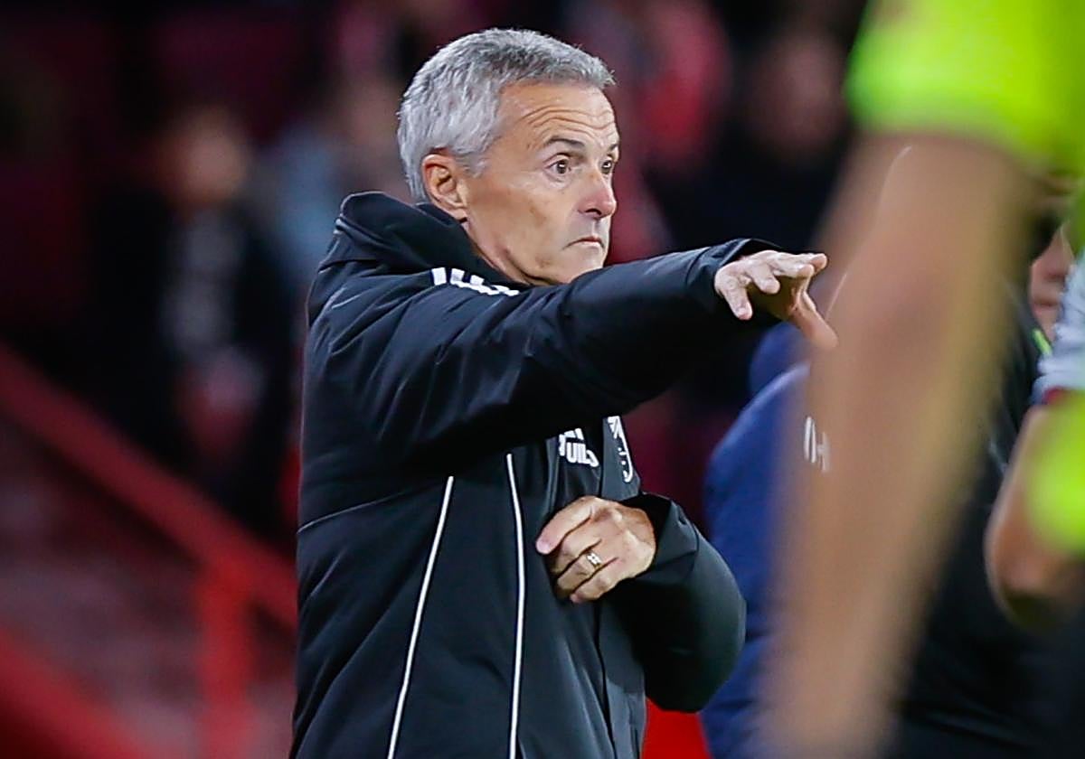 Fran Escribá, durante el partido ante el Levante.