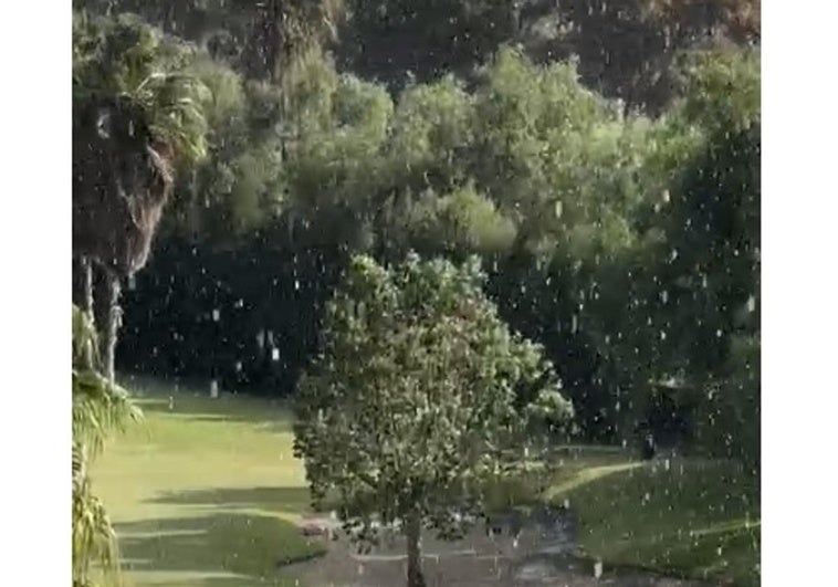 Granizada en Playa Granada