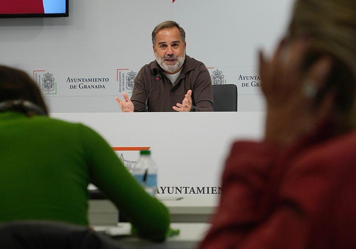 Jacobo Calvo en rueda de prensa.