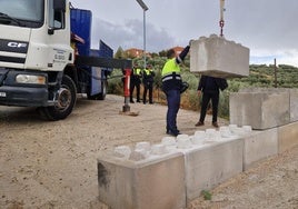 Imagen del muro entre La Guardia y Jaén.