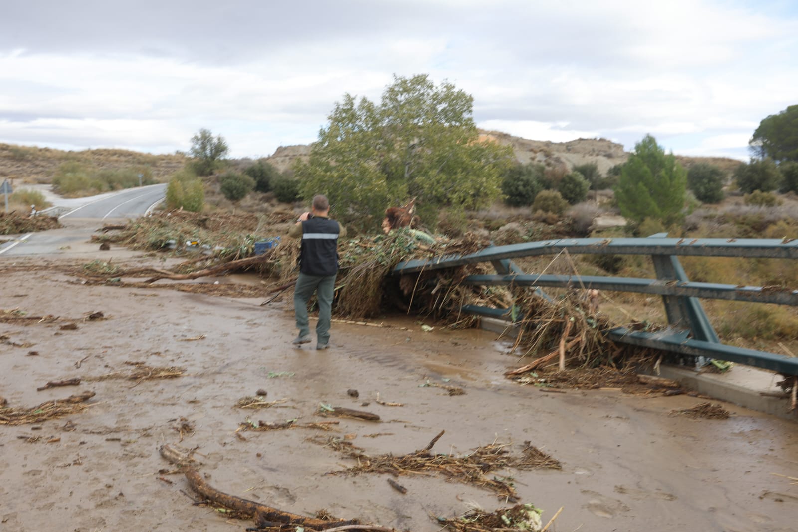 Los destrozos en las carreteras de Granada causados por el temporal, en imágenes