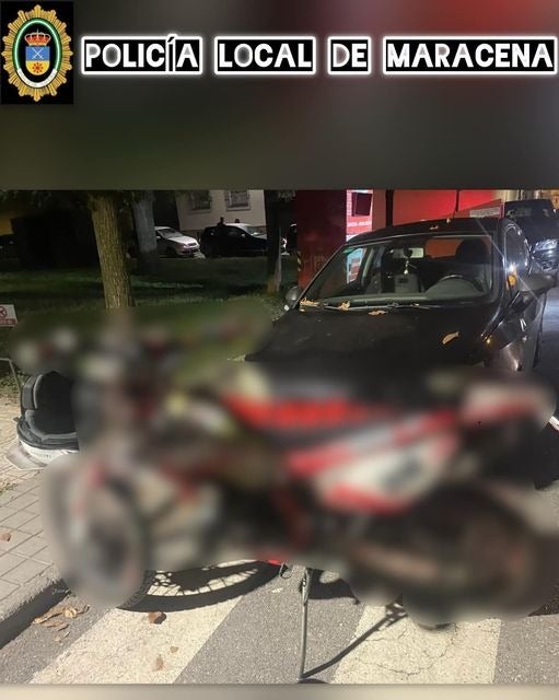 Motocicleta con la que el conductor realizó las maniobras sancionables.