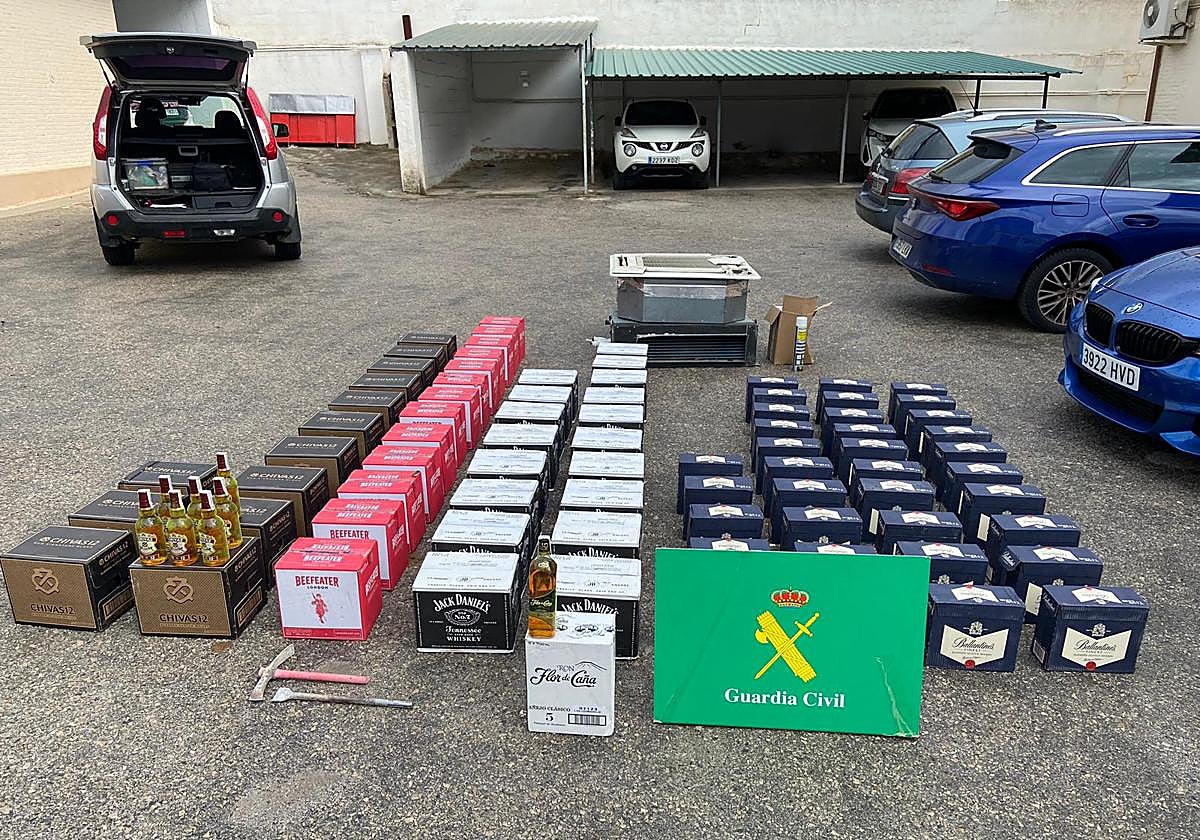 Las 700 botellas de licores robadas en Granada.