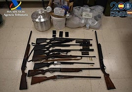 Material intervenido por funcionarios de la Agencia Tributaria y de la Policía Nacional.