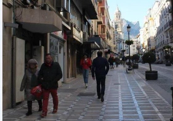 Comercios en el centro de la capital, en una imagen de archivo.