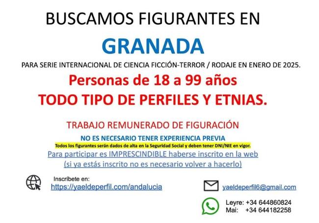 El anuncio del casting publicado en redes.