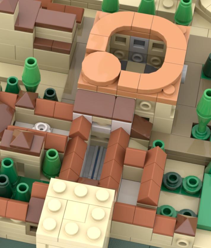 Imagen secundaria 2 - Detalles del modelo de la Alhambra de Lego. 