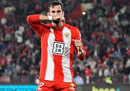 Baptistao celebrando su gol contra el Córdoba.