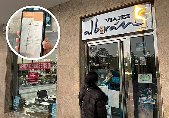 Marta Sánchez, afectada, se acercó ayer a la oficina.