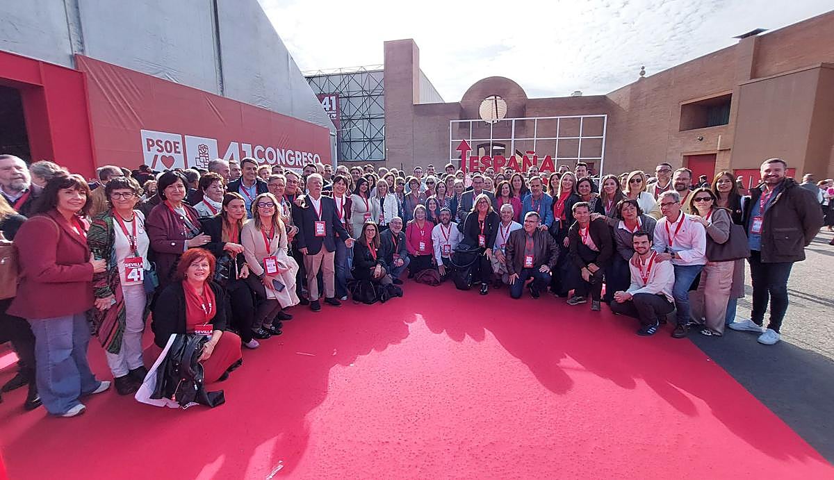 Delegación socialista granadina en Sevilla.