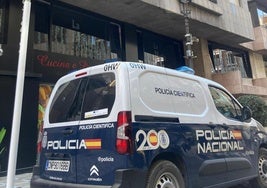 La Policía Científica del CNP investigaba este lunes lo ocurrido en Bernabé Soriano.