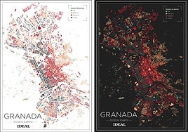 Granada, la ciudad que explotó por el cielo: descarga el póster de la evolución en altura en alta resolución