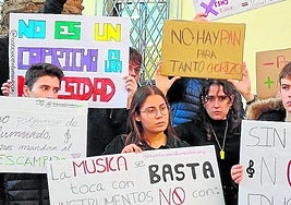 Protesta del CSM, el pasado martes ante el Gobierno andaluz.