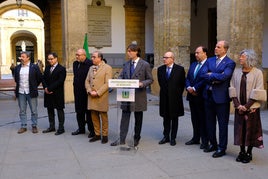 Rueda de prensa de los rectores de las universidades andaluzas en Sevilla.