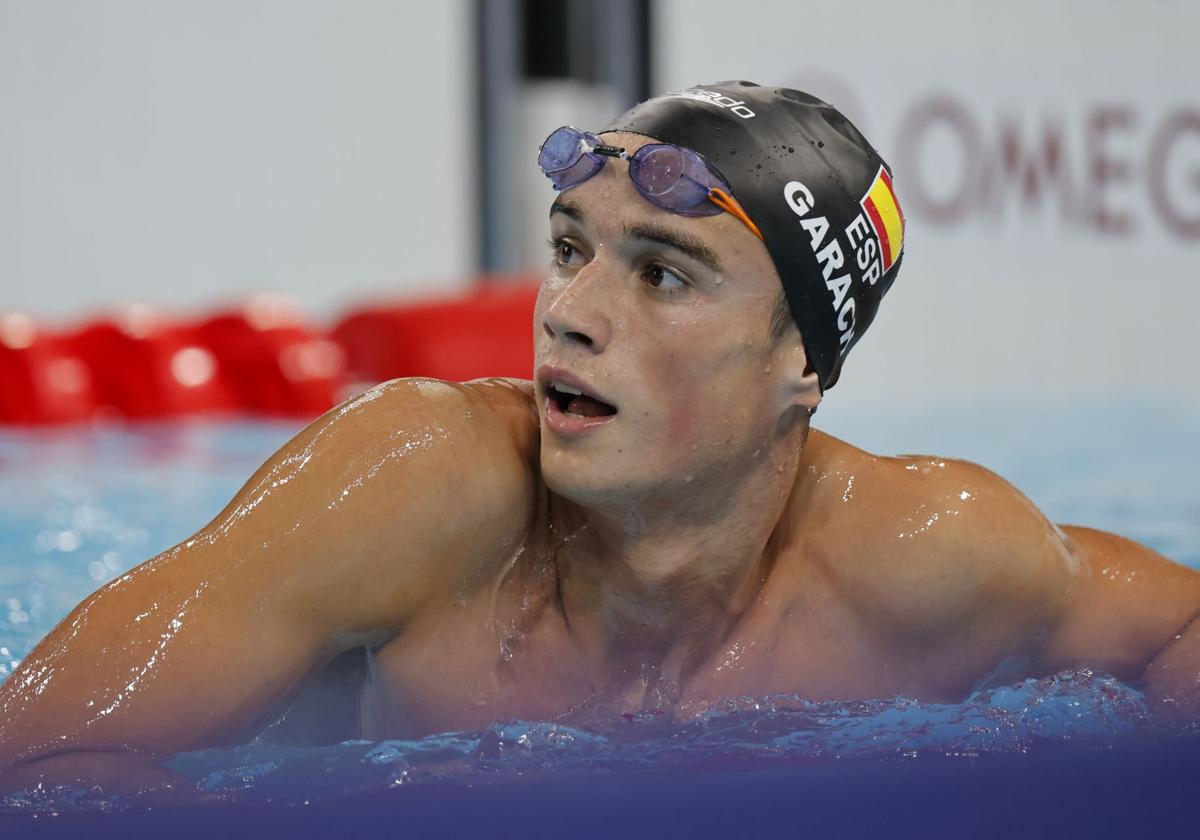 Carlos Garach, en la piscina de los Juegos Olímpicos de París 2024.