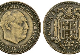 Moneda de una peseta de 1946 que vale miles de euros.