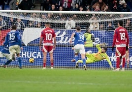 Luca Zidane ve entrar el gol de penalti.