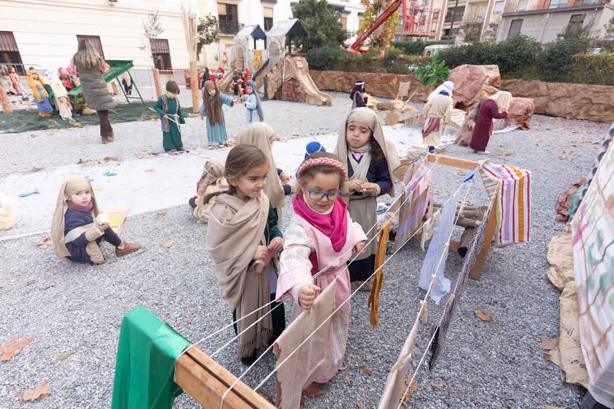 Las imágenes del belén viviente de Siervas del evangelio