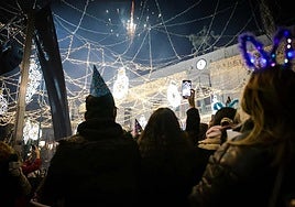 Celebración de la Nochevieja el año pasado en la Plaza del Carmen.
