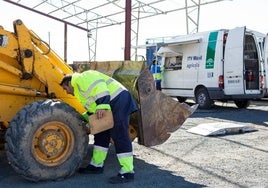 Inspección de un vehículo agrícola