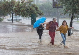 Lluvia intensa en Andalucía.