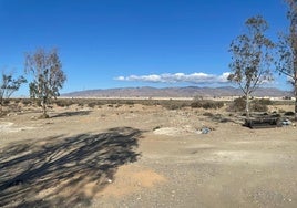 Descampado donde fue localizada la víctima en Retamar.