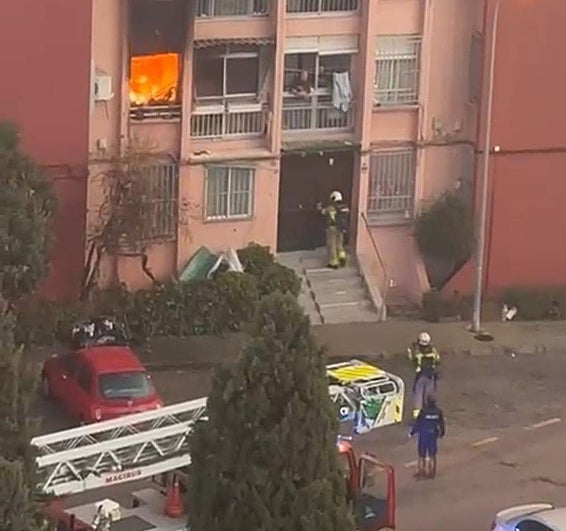 Incendio este lunes en Casería de Montijo.
