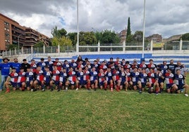 Las plantillas masculinas de la sección de rugby de la UGR.