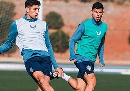 Robertone vuelve a entrenar con sus compañeros. UDA