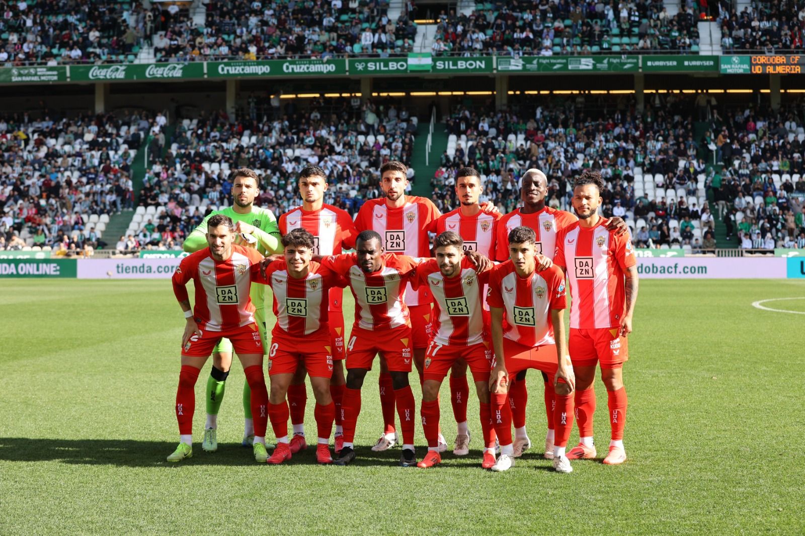 Once inicial del Almería contra el Córdoba