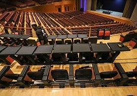 Trabajos de mejora en el Palacio de Congresos de cara a la gala de los Premios Goya