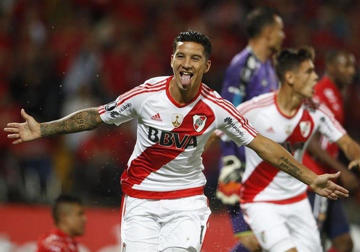 Seba Driussi, en su anterior etapa en el River Plate argentino.