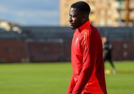 Martin Hongla, en un entrenamiento anterior.