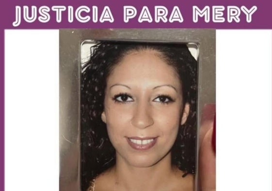 Cartel de la concentración donde pedirán justicia para Mery.