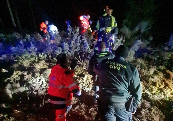 Imagen del rescate en Pegalajar.